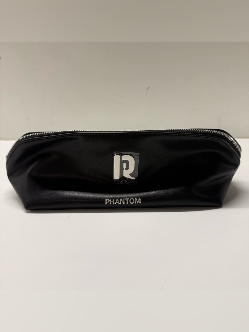 Rabanne Phantom black pleather toiletry bag